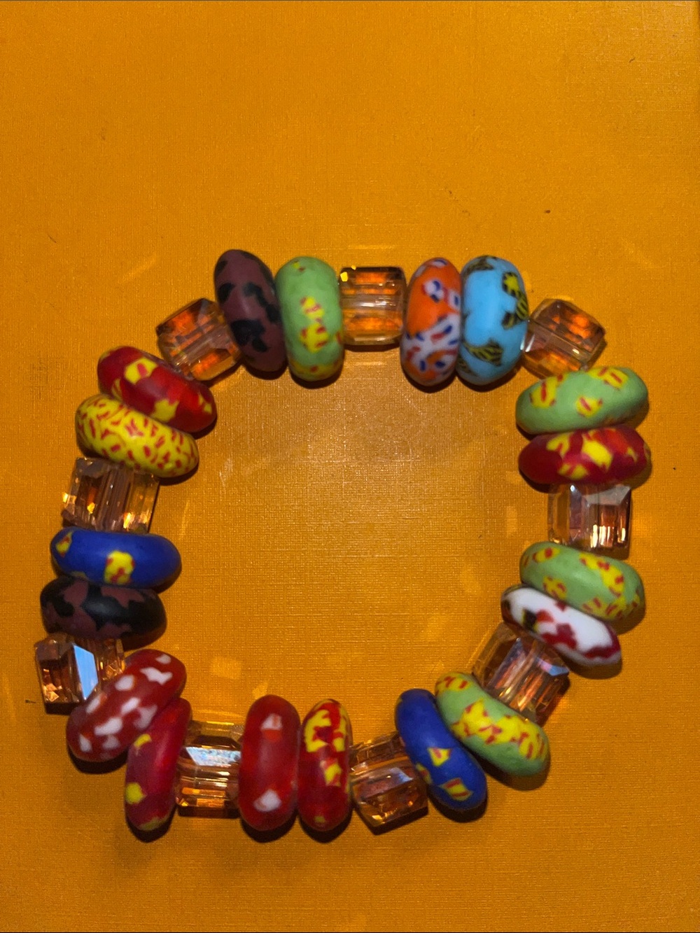 Colorful Beaded Stretch Bracelet - Multicolor
